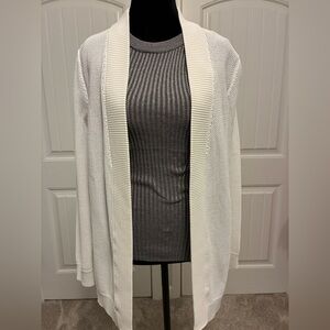 Women's White Open-Front Cardigan Sweater by Michael Kors.